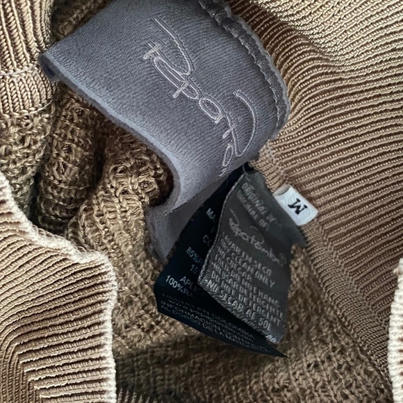 Pepa Pombo Tan Synthetic Knitted Flare Pants M - Picture 5 of 7